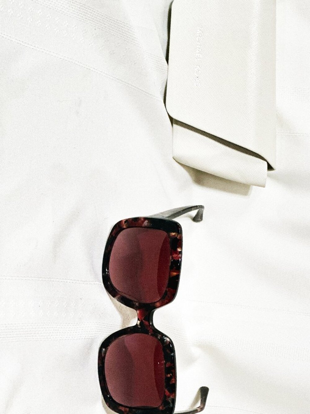 Michael Kors MK2036F Harbor Mist 32138H Tortoise Sunglasses w/ Case Cloth Bookle